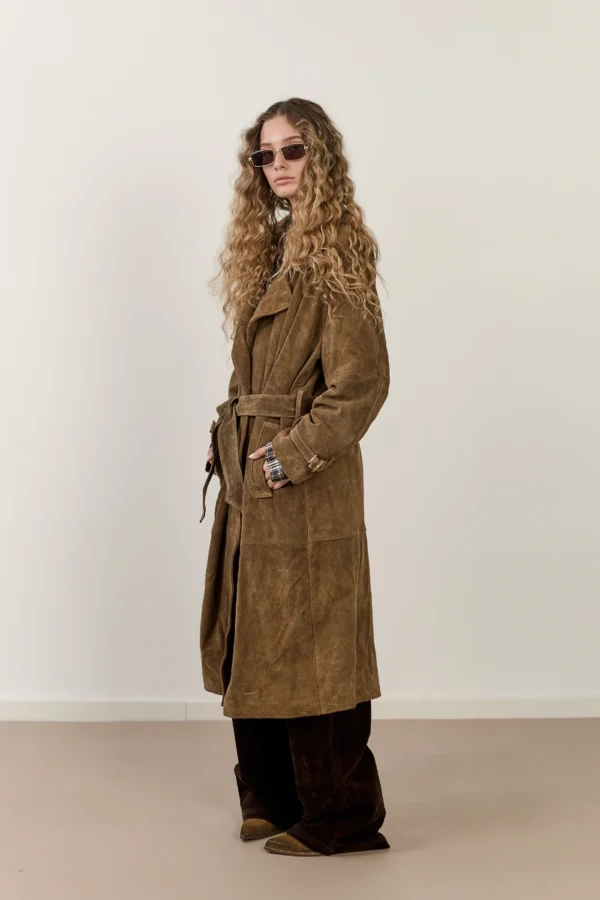 LIAN LEATHER SUEDE TRENCH COST