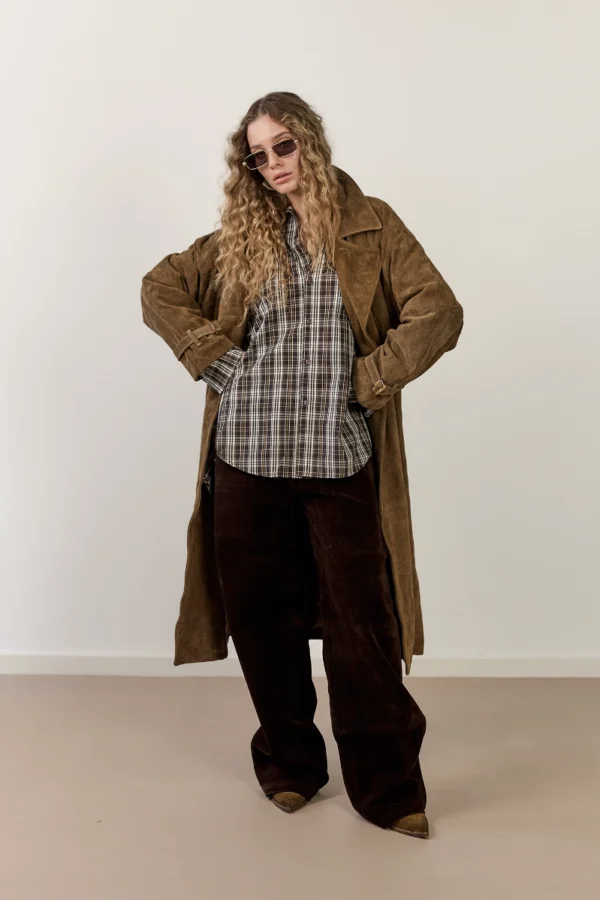 LIAN LEATHER SUEDE TRENCH COST