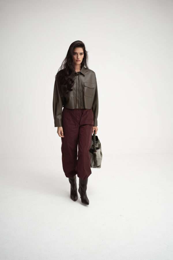 ASSIA CROP FAUX JACKET