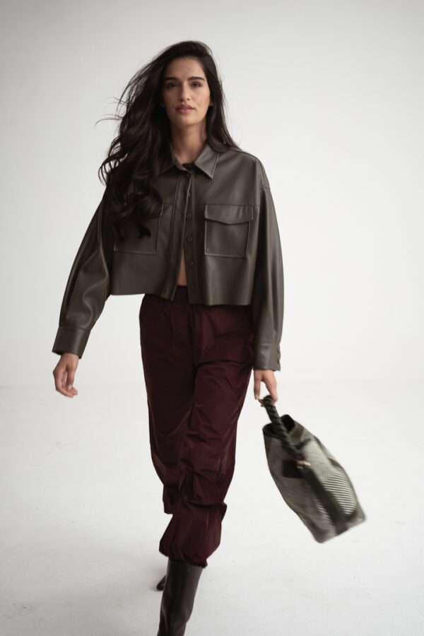 ASSIA CROP FAUX JACKET