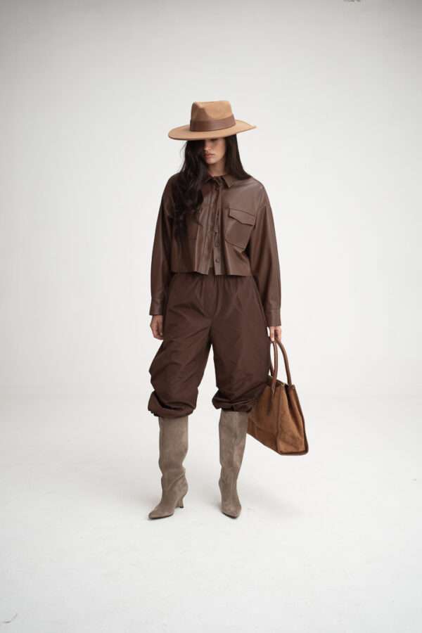 ASSIA CROP FAUX JACKET