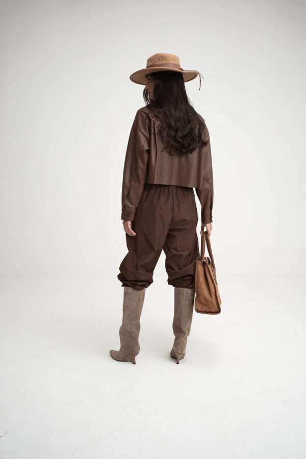 ASSIA CROP FAUX JACKET