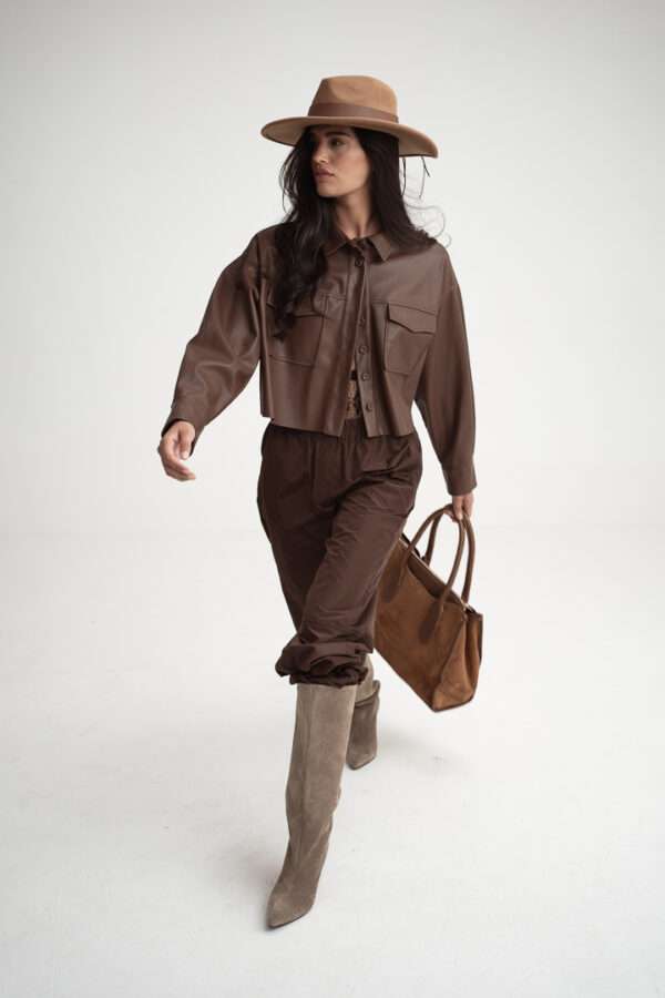 ASSIA CROP FAUX JACKET