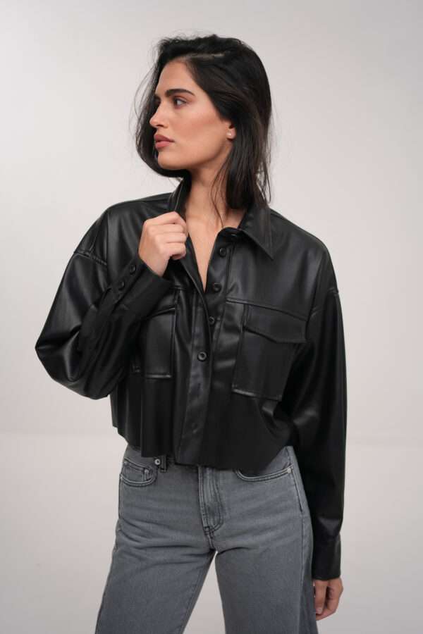 ASSIA CROP FAUX JACKET