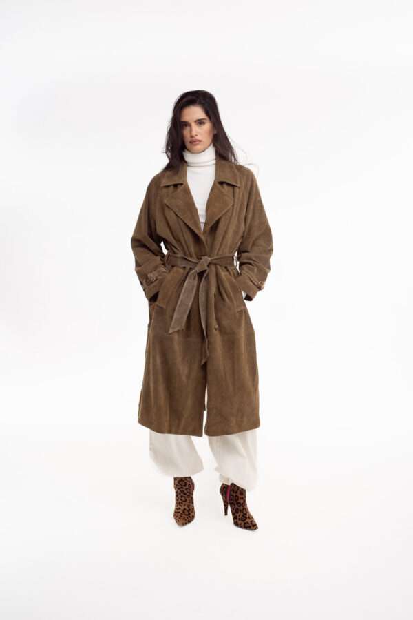 LIAN LEATHER SUEDE TRENCH COST