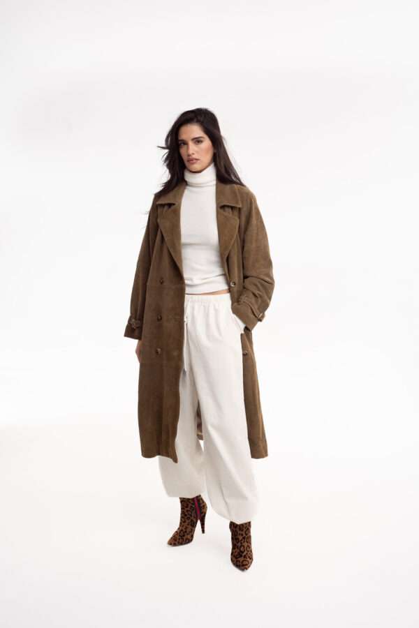 LIAN LEATHER SUEDE TRENCH COST
