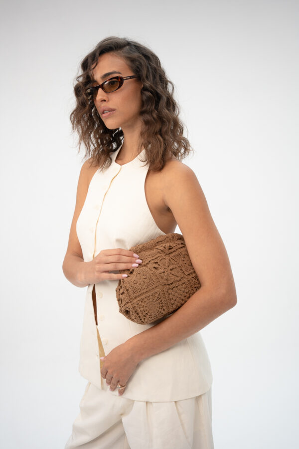 תיק קלאץ' קורשה - LUNA CROCHET CLUTCH BAG