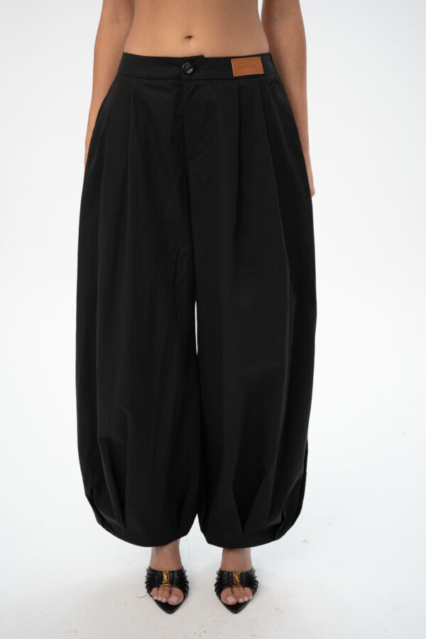 מכנס בלון -PINK OHigh-Waist Pleated Balloon Pants