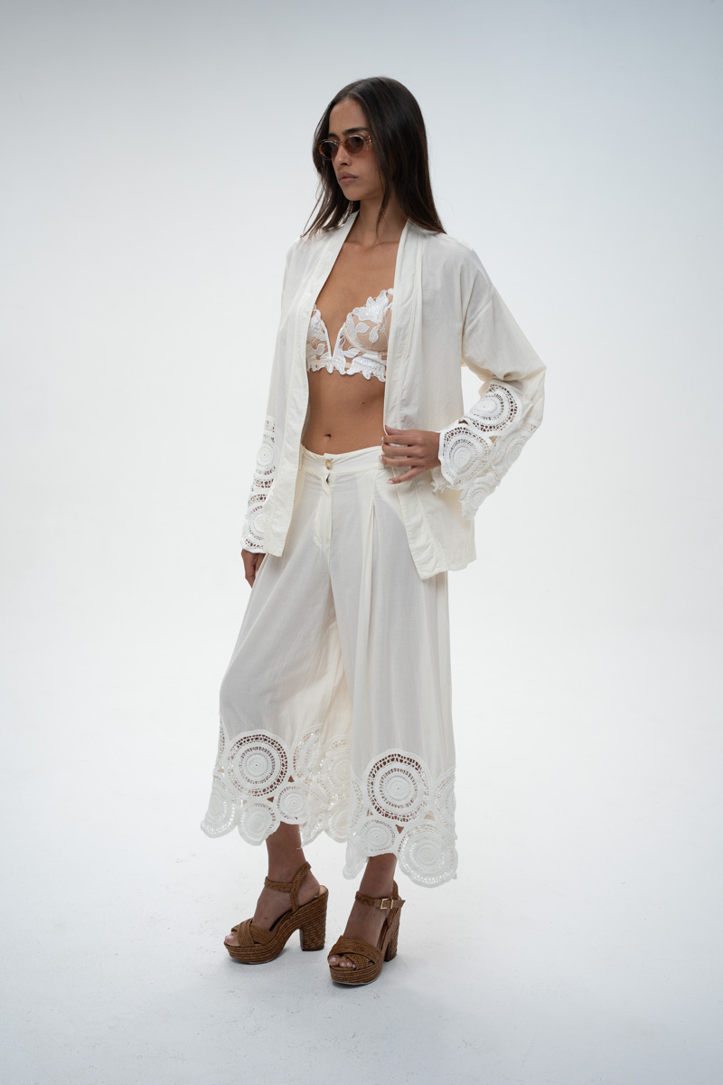 מכנסיים פלואו בוהו - BOHO Flowy Palazzo Pants – תמונה 4