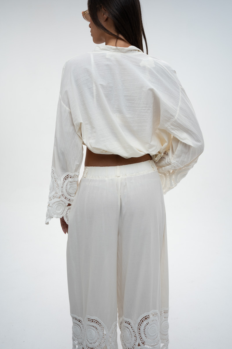 מכנסיים פלואו בוהו - BOHO Flowy Palazzo Pants – תמונה 5