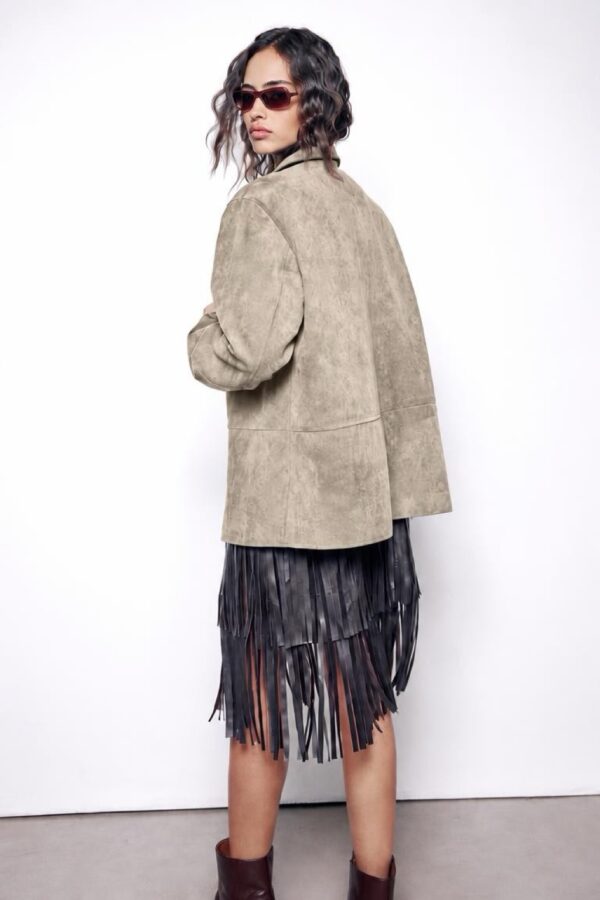 ז'קט אוברסייז דמוי זמש Jacque Jacket