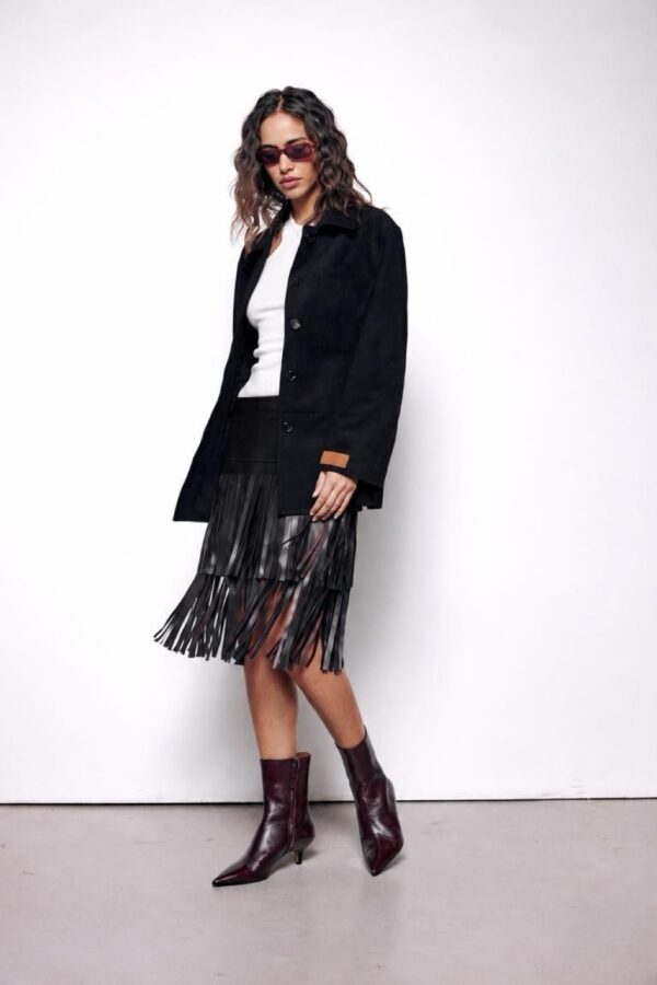 ז'קט אוברסייז דמוי זמש Jacque Jacket