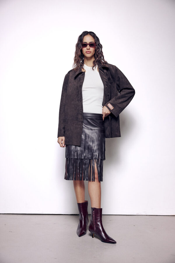 ז'קט אוברסייז דמוי זמש Jacque Jacket