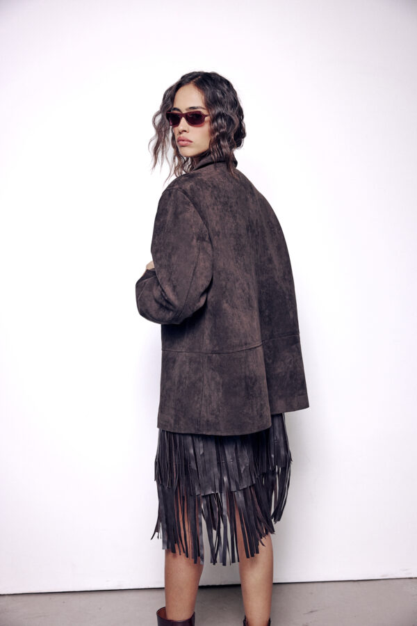 ז'קט אוברסייז דמוי זמש Jacque Jacket