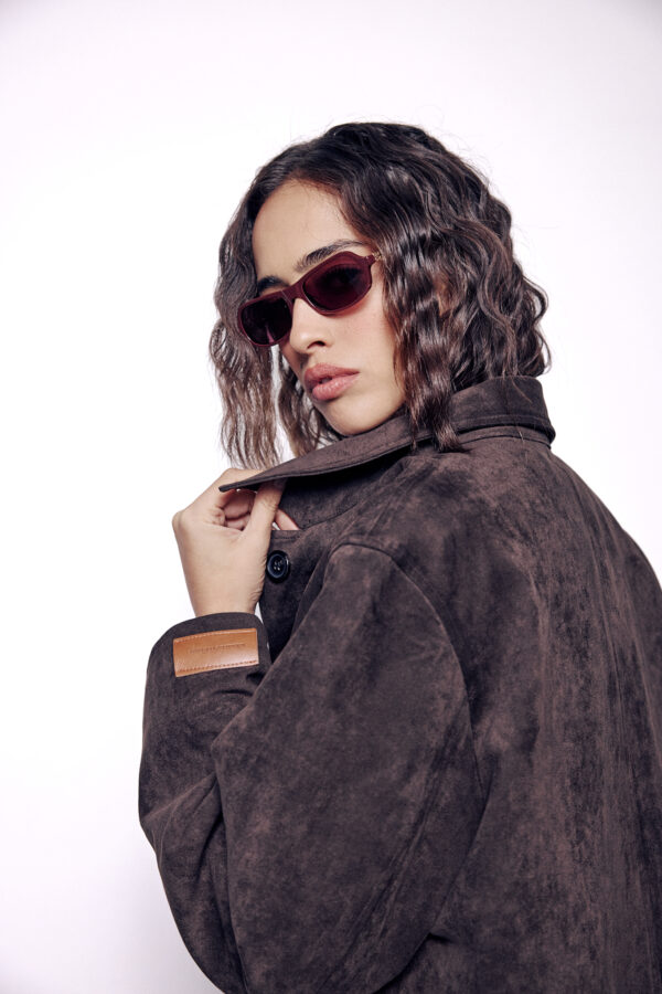 ז'קט אוברסייז דמוי זמש Jacque Jacket